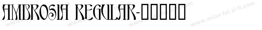 Ambrosia Regular字体转换